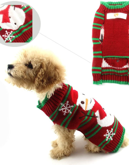 Load image into Gallery viewer, Dog Snow Sweaters Snowman Sweaters Xmas Dog Holiday Sweaters New Year Christmas Sweater Pet Clothes for Small Dog and Cat
