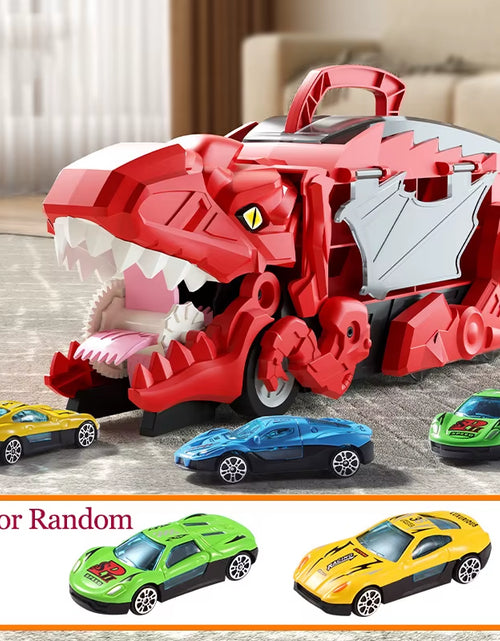 Load image into Gallery viewer, New Product Folding Dinosaur Transporter Car Competitive Game Roll to Eat Car Vehicle Racing Track with Mini Car Kid Gift Toy
